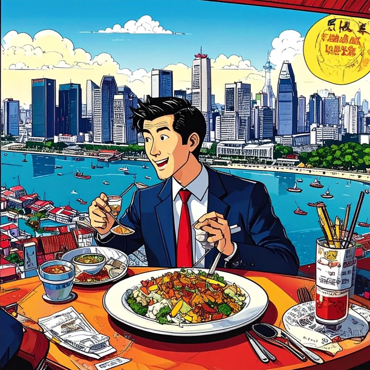 In Singapore, Five Dinners a Week — In Japan, Every Day of the Month