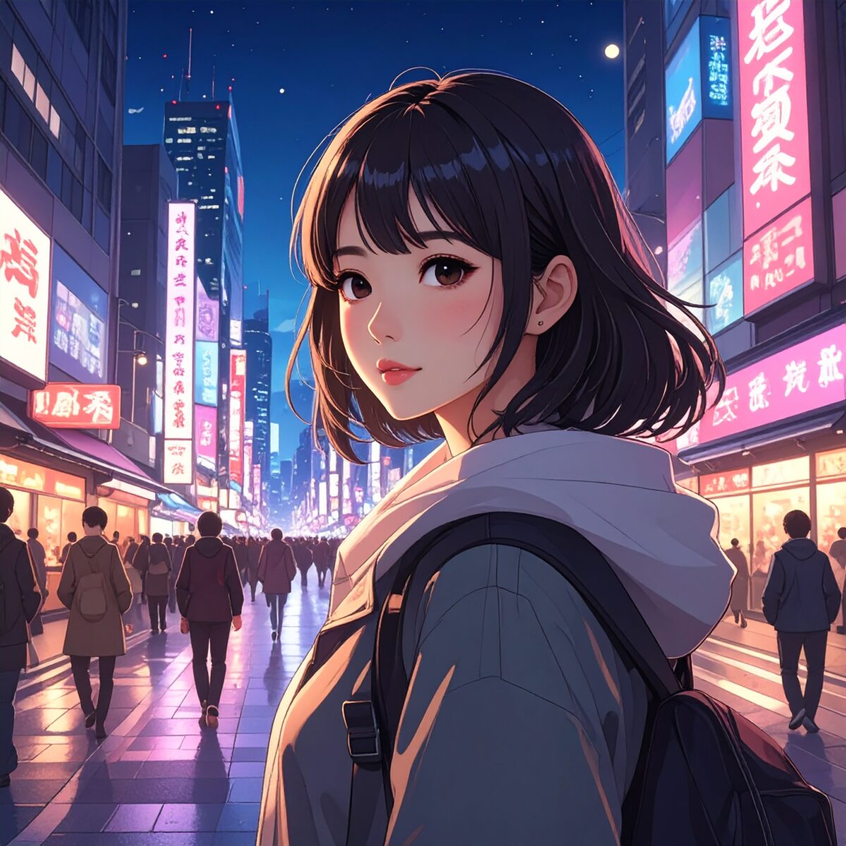 A Night Walk Through Retro Osaka: From Tsutenkaku Tower to the Neon Lights of Namba