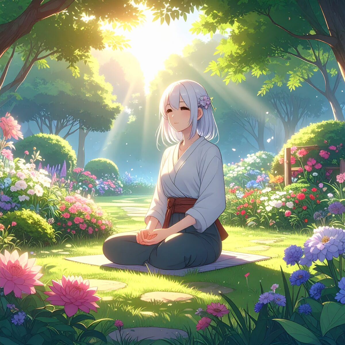 Morning Garden Meditation – Tuning into Silence to Welcome a New Day with a Centered Mind