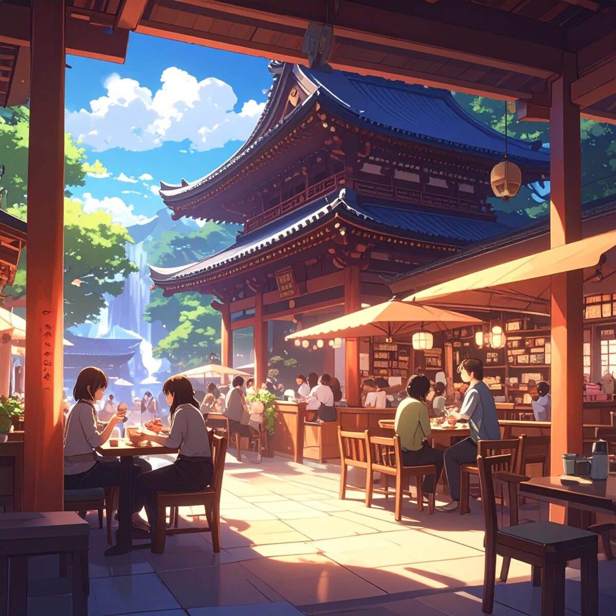 Finding Inner Stillness at a Temple Café – A Moment of Pause in the Presence of the Buddha